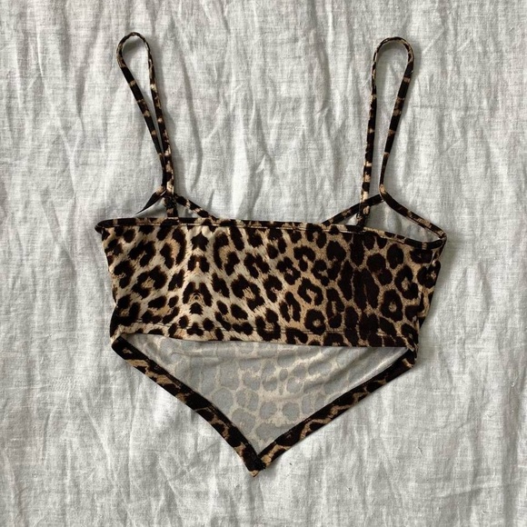 Cheetah print crop tank top - Picture 4 of 4